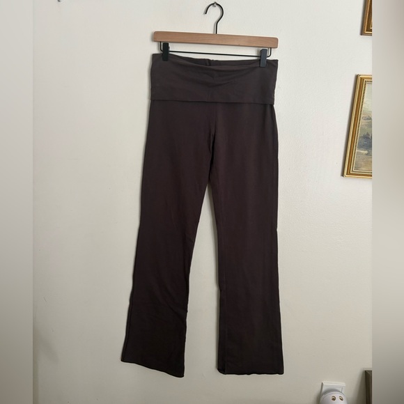 SKIMS Cotton Jersey High Rise Fold Over Straight IRON Women's Pants NWT Medium